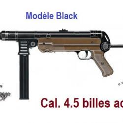 Fusil Mitrailleur Militaire Legends MP Black Fulle auto  Cal. 4.5 Bille Acier
