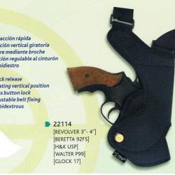 holster Cordura 22114  rév. 3/4, Beretta 92, HK , Walther, GLOCK