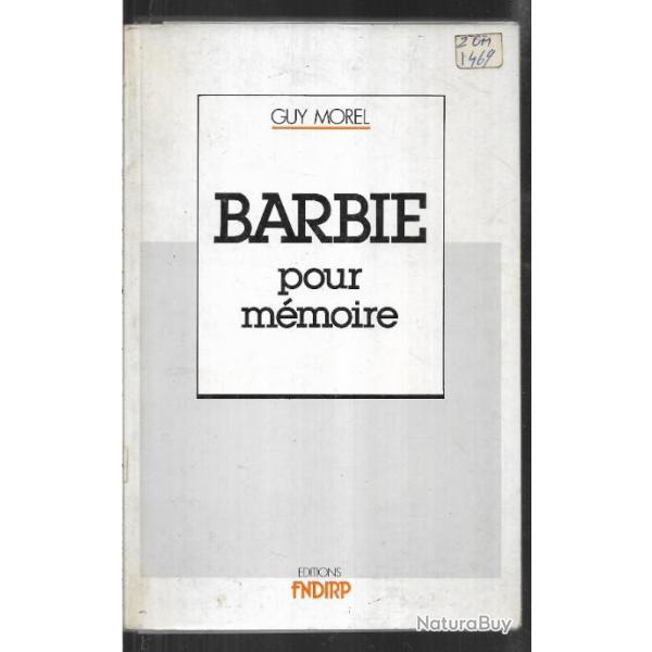 barbie pour mmoire de guy morel ddicac