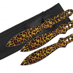 Lot de 6 Couteaux de Lancer Cheetah Throwing Knife Set 6 Pcs Acier Inox Etui Nylon (CN211414CTx2)