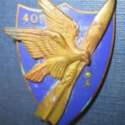 401° Régiment d'Artillerie (Antiaérienne) émail, bleu foncé