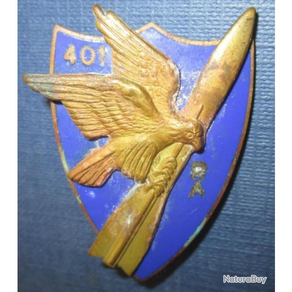 401 Rgiment d'Artillerie (Antiarienne) mail, bleu fonc