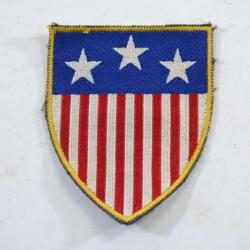 Insigne patch de bras US drapeau américain trois étoiles Militaire ou civil ? Etat ?