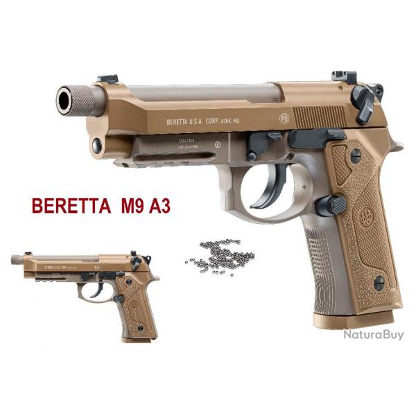 Pistolet militaire Co2  Beretta M9 A3  / Cal 4.5  BB