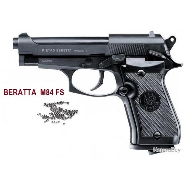Pistolet militaire Co2  Beretta M84 FS  / Cal 4.5  BB