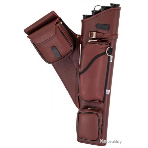 NEET - Carquois de hanche NT-2300 cuir Std Burgundy DROITIER (RH)