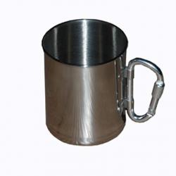 tasse acier avec mousqueton - silver chrome  -
