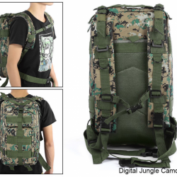SAC A DOS TACTIQUE TREKKING SPORT VOYAGE CAMPING CAPACITE 30 L Mod JUNGLE CAMOUFLAGE