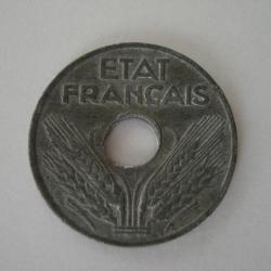 PIECE DE 20 CENTIMES ETAT FRANCAIS 1943