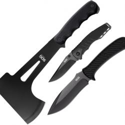 Kit Professionnel de 3 pièces 2 couteaux + hache