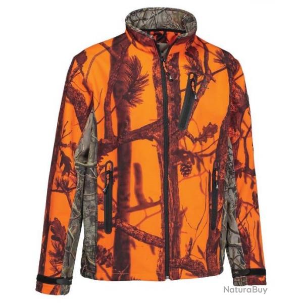 Blouson softshell enfant orange GhostCamo PERCUSSION