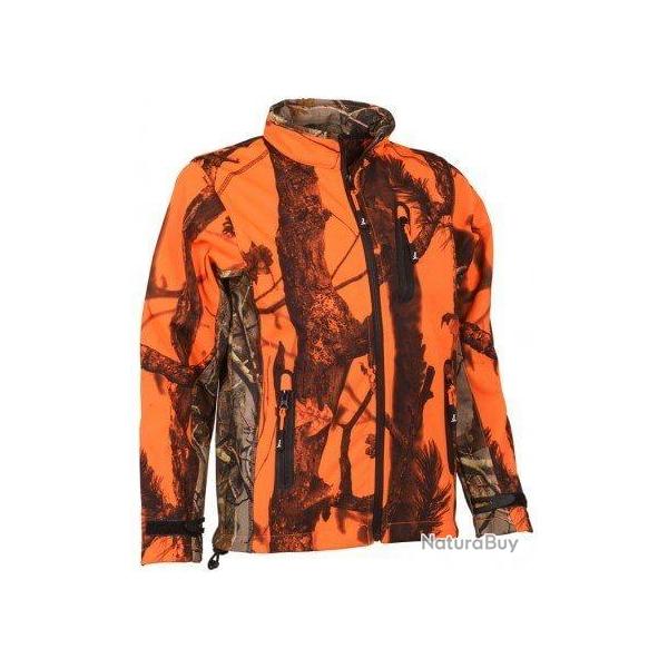 Blouson softshell enfant orange GhostCamo PERCUSSION-16 ans