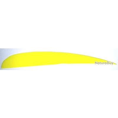 100 Plumes De Flèche - 4 Pouces - Aile Droite - Parabolique - Jaune Soleil - Tir à L'arc
