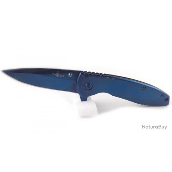 couteau pliant Third bleu titanium