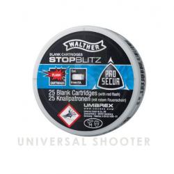 Cartouches 9mm x25 Pistolet à blanc - Stop-Blitz marque Walther