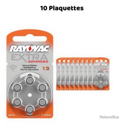 Piles Auditives Rayovac 13, 10 Plaquettes - Accessoires et ...