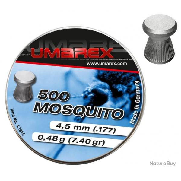 Boite de 500 Plombs mosquito Plat 4.5 mm pour tireur