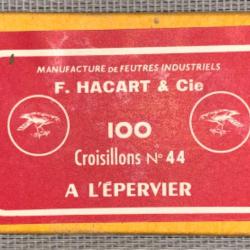Croisillons N°44 A L?ÉPERVIER Rechargement cartouche Cal 16 F.HACART & Cie BOÎTE DE 100