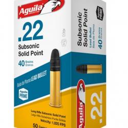 Cartouches 22LR AGUILA  Subsonique  boite de 50