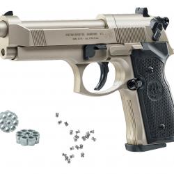 Beretta M92 FS  NICKELE  /  Cal. 4.5 mm Plombs diabolo