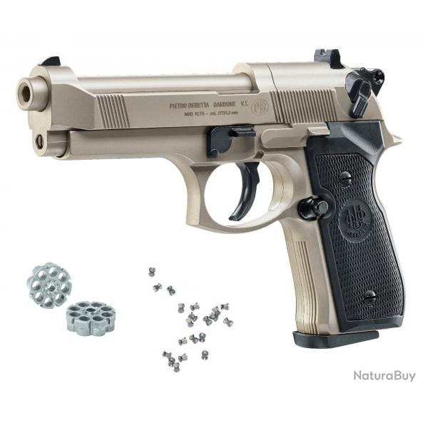 Beretta M92 FS  NICKELE  /  Cal. 4.5 mm Plombs diabolo
