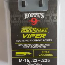 Cordon de nettoyage Hoppe's BoreSnake Viper Den pour carabines calibre : 22, 222, 223, 5.56, 225
