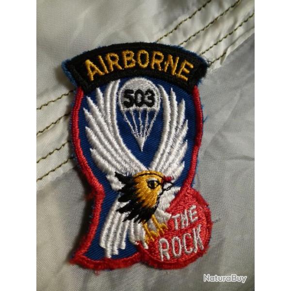 AIRBORNE 503 THE ROCK  REGIMENT D'INFANTERIE patche