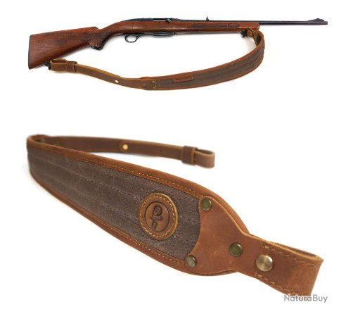Tourbon-Sangle de fusil en cuir véritable vintage, sangle initiée avec  adhérence, porte-munitions, poudres pivote, tir, chasse, marron - AliExpress