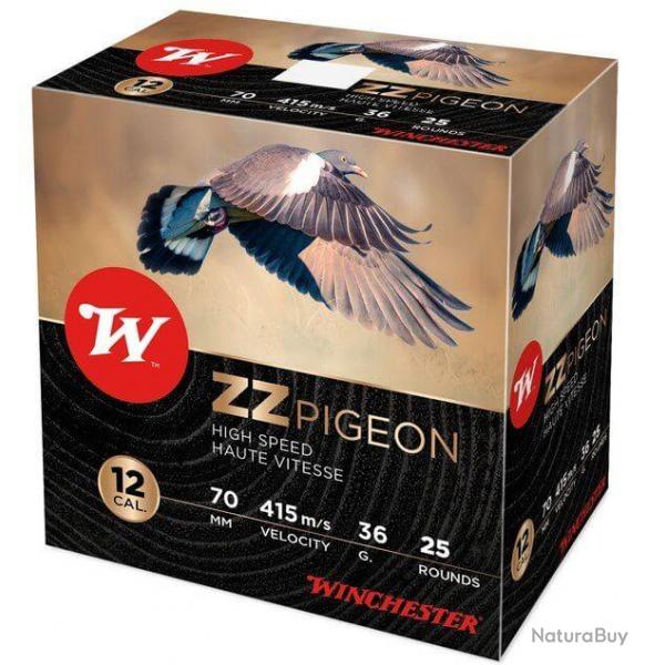Cartouches Winchester ZZ pigeon 36 BJ cal 12 Plomb