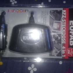 Deux sorties de prise allume cigare 12v.avec 2fiches USB.