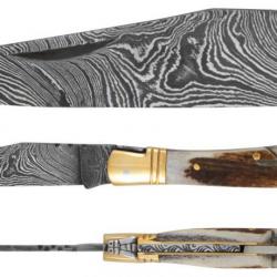 DAMAS - Couteau 12 cm TB - bois de cerf