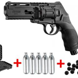 Pack Revolver 11 Joules Walther T4E HDR 50 cal. 50 + 5 Cartouches Co2 + 50 Balles + Malette