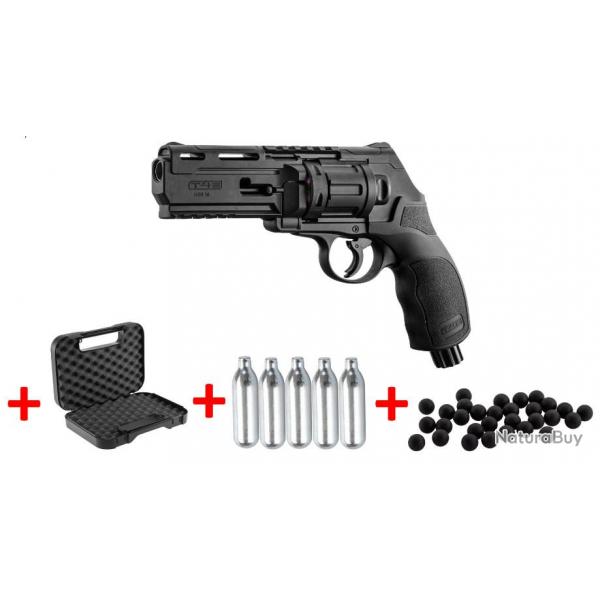 Pack Revolver 11 Joules Walther T4E HDR 50 cal. 50 + 5 Cartouches Co2 + 50 Balles + Malette