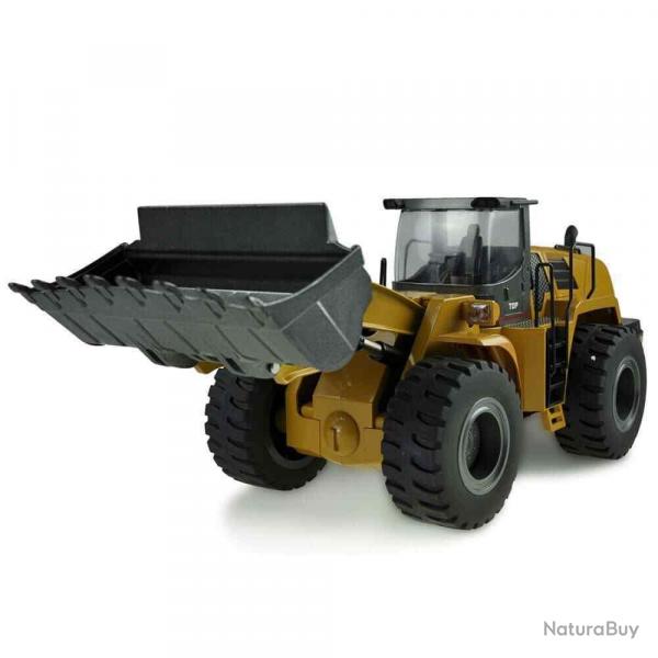 Excavateur Engin de Chantier TractoPelle Semi Metal V3 1:14 2.4 GHZ Lumire et Son