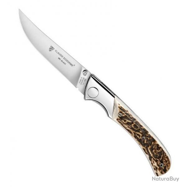 Couteau de chasse "Mr Blade", Manche bois de cerf [Claude Dozorme]