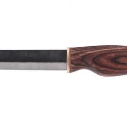 Couteau de chasse traditionnel finlandais Wood Jewel Karhuleuku ruskea