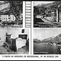 mussolini , i fatti di giulino di mezzegra 27-28 aprile 1945 , 4 vues situées sur carte