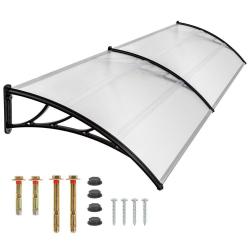 Auvent porte marquise abris de jardin moderne polycarbonate 200 cm 2208291