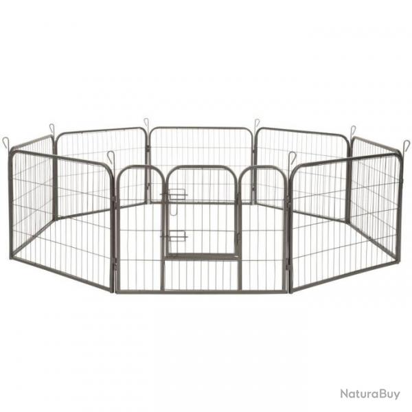Enclos cage pour chien modulable 60 cm gris 3708149