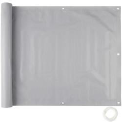 Brise vue brise vent film anti regards clôture paravent PVC pour balcon gris 90 cm 2208230