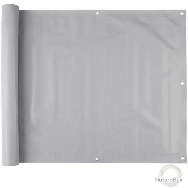 Brise vue brise vent film anti regards clture paravent PVC pour balcon gris 90 cm 2208230