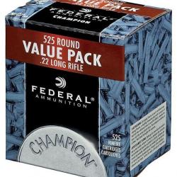 FEDERAL AMMUNITION Munitions balles Cal.22lr Fédérale HV 36gr copper plated HP "Champion" par 525