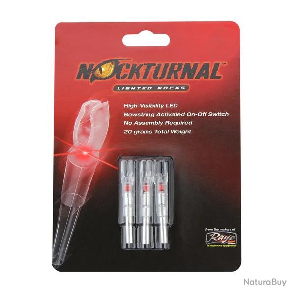 Encoches Lumineuses NOCKTURNAL X - ROUGE (par 3)