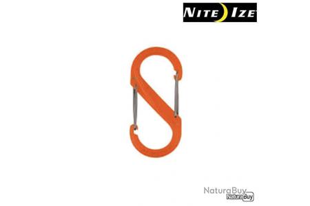 Mousqueton NITE IZE S-Biner Plastique Taille 2 Orange - 1 Pièce
