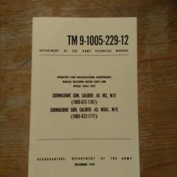 manuel mode d'emploi notice pour SUBMACHINE M3 cal .45