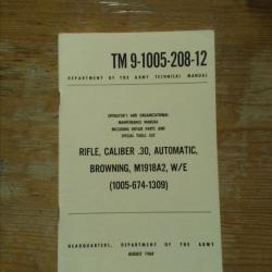 manuel mode d'emploi notice pour FUSIL BROWNING M1918A2 cal .30