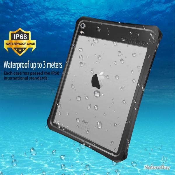 Coque Etanche Anti Choc Redpepper pour iPad, Couleur: Noir, Smartphone: iPad Pro 11"