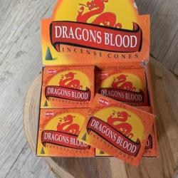 4 boîtes d'encens HEM Sang de Dragon  boîte de 10 cônes chacune provenance Inde