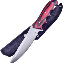 Poignard Bowie Pakkawood Manche en Pakkawood lame en Acier Etui en Nylon FBKH003071