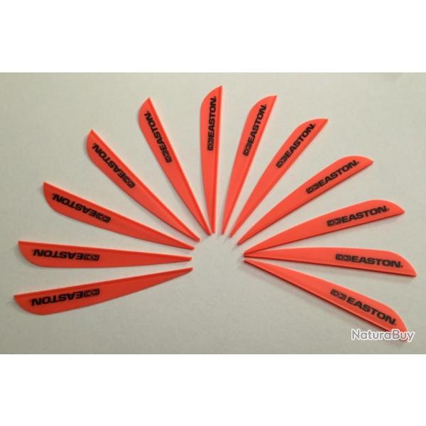 Lot de 12 plumes plastiques (vanes) Easton Diamond 380 (9,65cm) Orange Fire